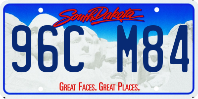 SD license plate 96CM84