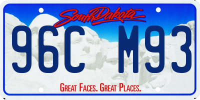 SD license plate 96CM93