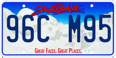 SD license plate 96CM95