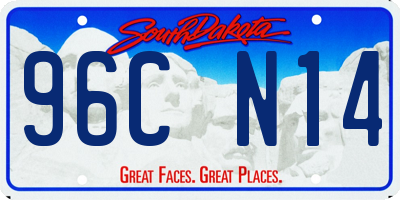 SD license plate 96CN14