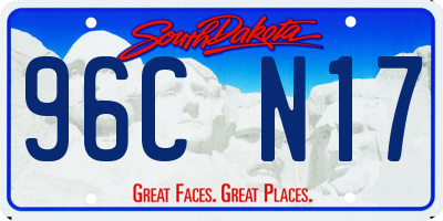 SD license plate 96CN17