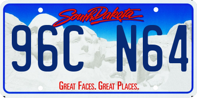 SD license plate 96CN64