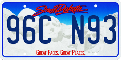 SD license plate 96CN93
