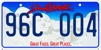 SD license plate 96CO04