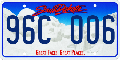 SD license plate 96CO06