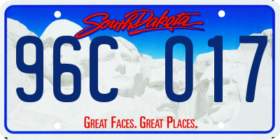SD license plate 96CO17