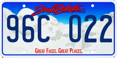 SD license plate 96CO22