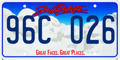 SD license plate 96CO26