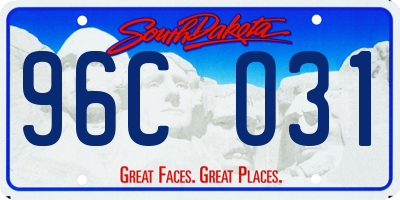 SD license plate 96CO31