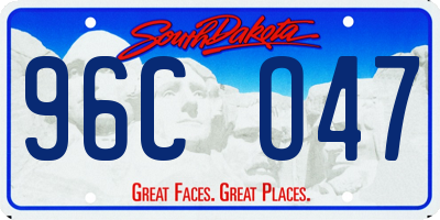 SD license plate 96CO47