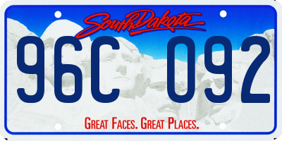 SD license plate 96CO92