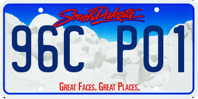 SD license plate 96CP01