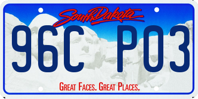 SD license plate 96CP03