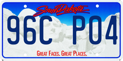 SD license plate 96CP04