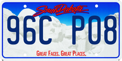 SD license plate 96CP08