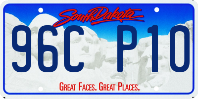SD license plate 96CP10