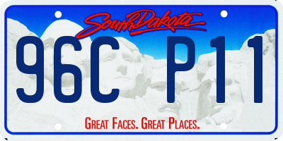 SD license plate 96CP11