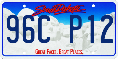 SD license plate 96CP12