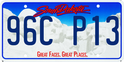 SD license plate 96CP13