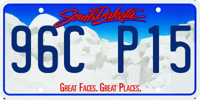SD license plate 96CP15