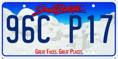 SD license plate 96CP17