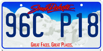 SD license plate 96CP18