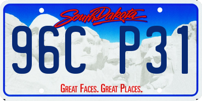 SD license plate 96CP31