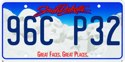 SD license plate 96CP32
