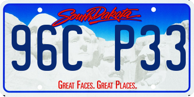 SD license plate 96CP33