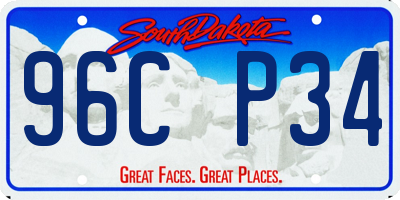 SD license plate 96CP34