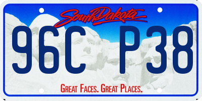 SD license plate 96CP38