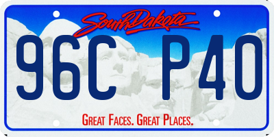 SD license plate 96CP40