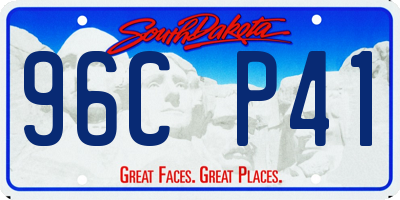 SD license plate 96CP41