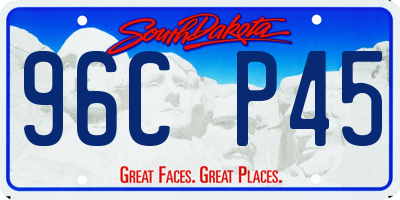 SD license plate 96CP45