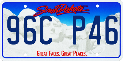 SD license plate 96CP46