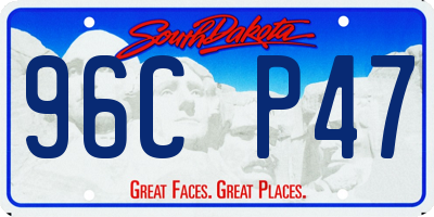 SD license plate 96CP47