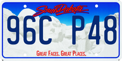 SD license plate 96CP48