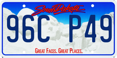 SD license plate 96CP49