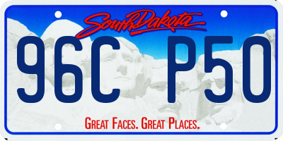 SD license plate 96CP50