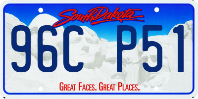 SD license plate 96CP51