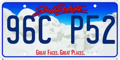 SD license plate 96CP52