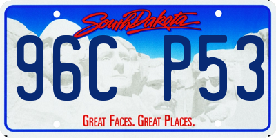 SD license plate 96CP53