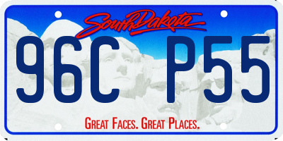 SD license plate 96CP55