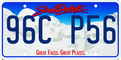 SD license plate 96CP56