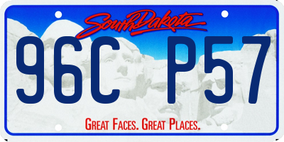 SD license plate 96CP57