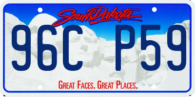 SD license plate 96CP59