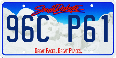 SD license plate 96CP61