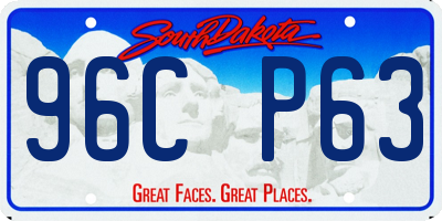 SD license plate 96CP63