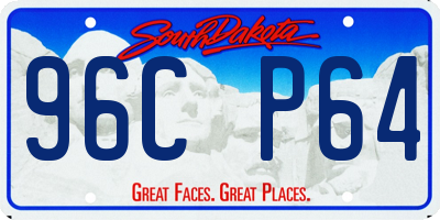 SD license plate 96CP64