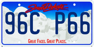 SD license plate 96CP66